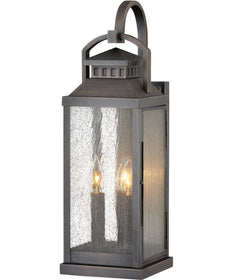 Revere 3-Light Large Outdoor Wall Mount Lantern in Blackened Brass