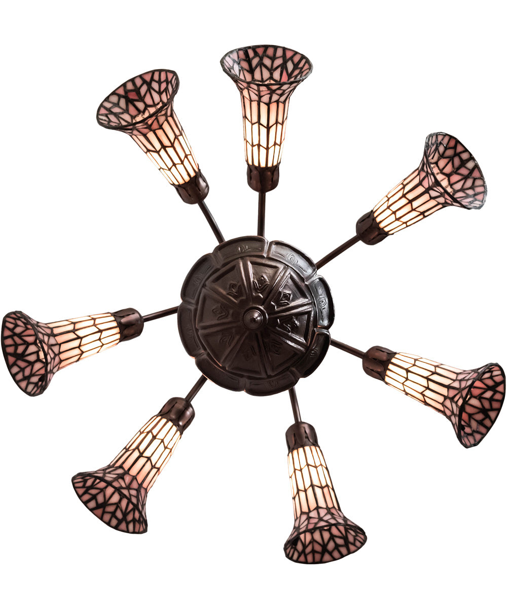 26" Wide Tiffany Pond Lily 7 Light Chandelier