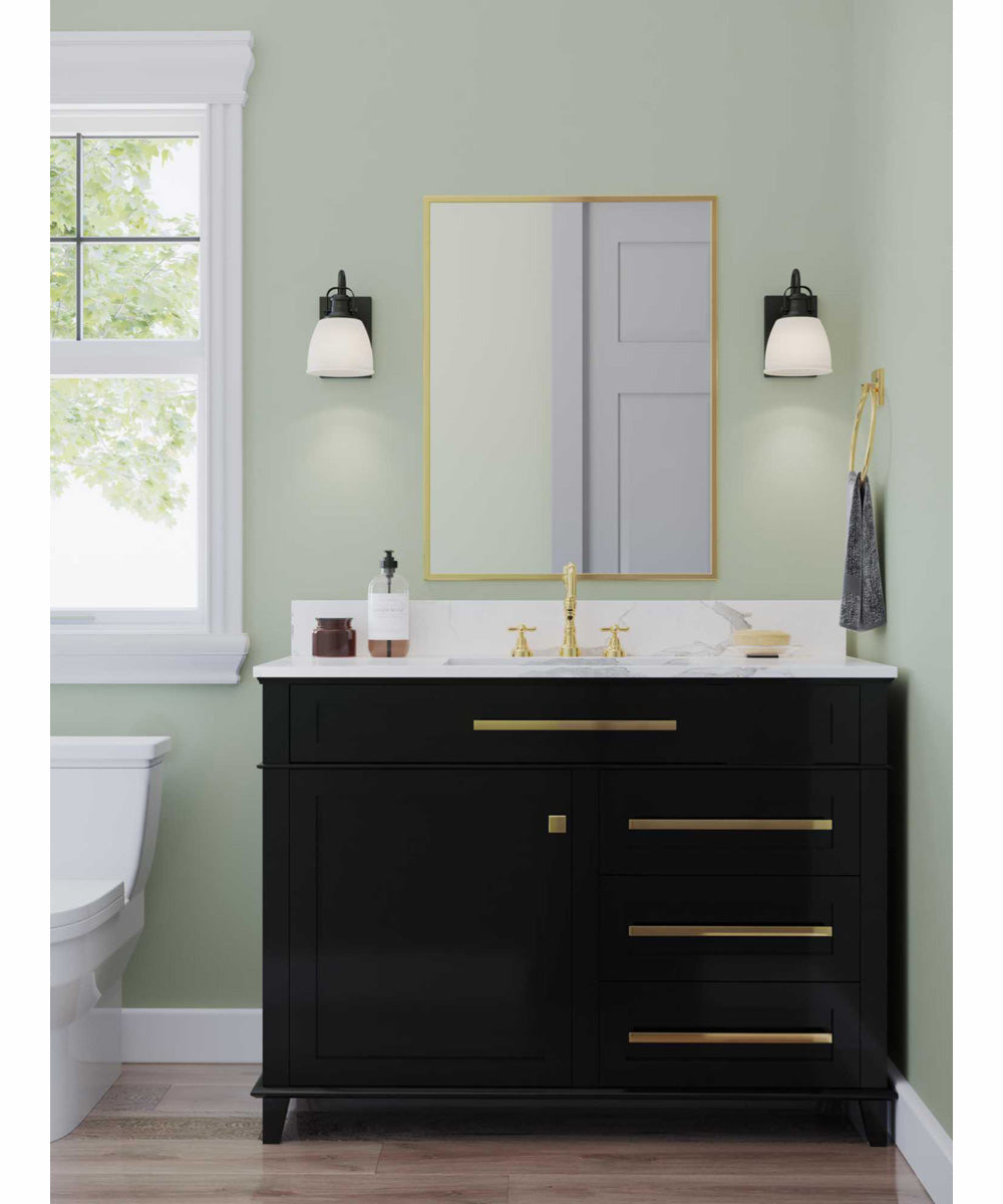 Preston 1-Light Coastal Bath Vanity Light Matte Black