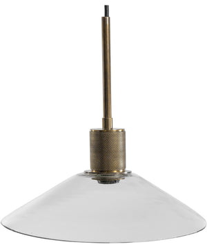 Chaness Glass Pendant Light (1/CN) Clear/Brass