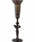 15" High Stained Glass Pond Lily Nouveau Lady Accent Lamp