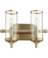 13"W Collins 2-light Bath Vanity Light Aged Brass