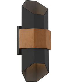 Chasm Medium Outdoor Wall Light  Coastal Armour Aluminum Matte Black