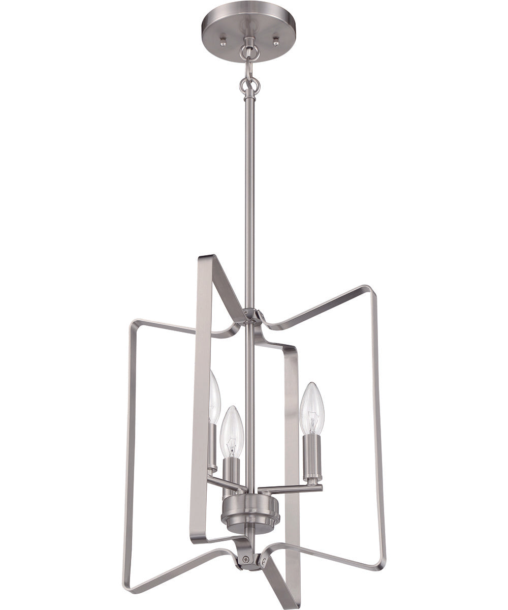 Shayna 3-Light Foyer Brushed Polished Nickel