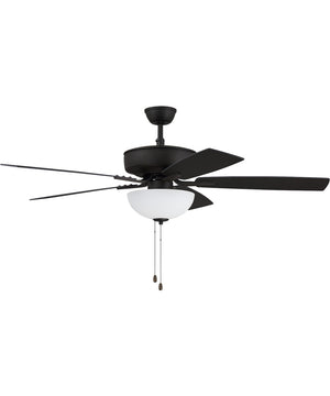 52" Pro Plus 211 White Bowl Light Kit 2-Light LED Indoor/Outdoor Ceiling Fan (Blades Included) Espresso