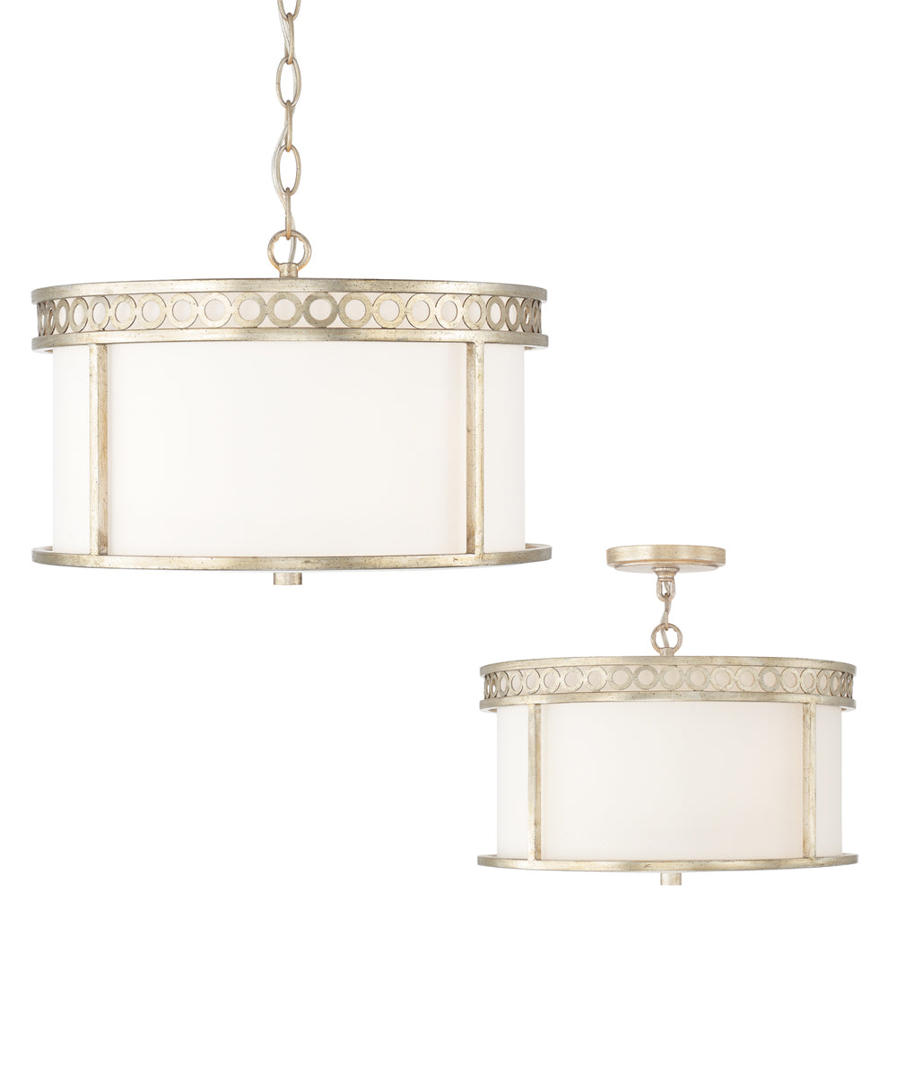 Isabella 4-Light Dual-Mount Semi-Flush/Pendant Mount In Winter Gold