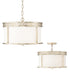 Isabella 4-Light Dual-Mount Semi-Flush/Pendant Mount In Winter Gold