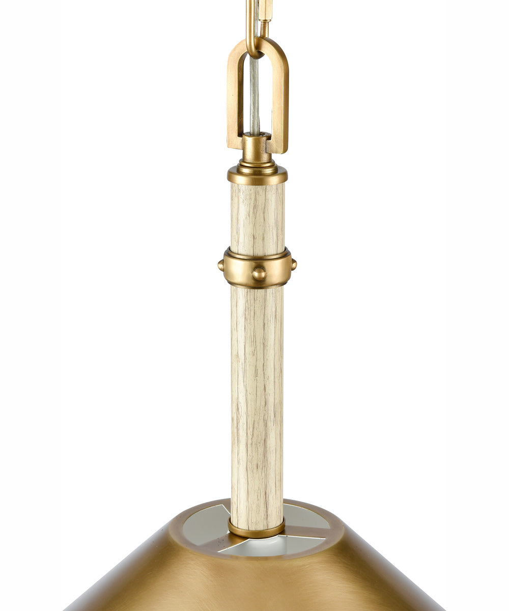 Neville 18'' Wide 1-Light Pendant - Natural Brass