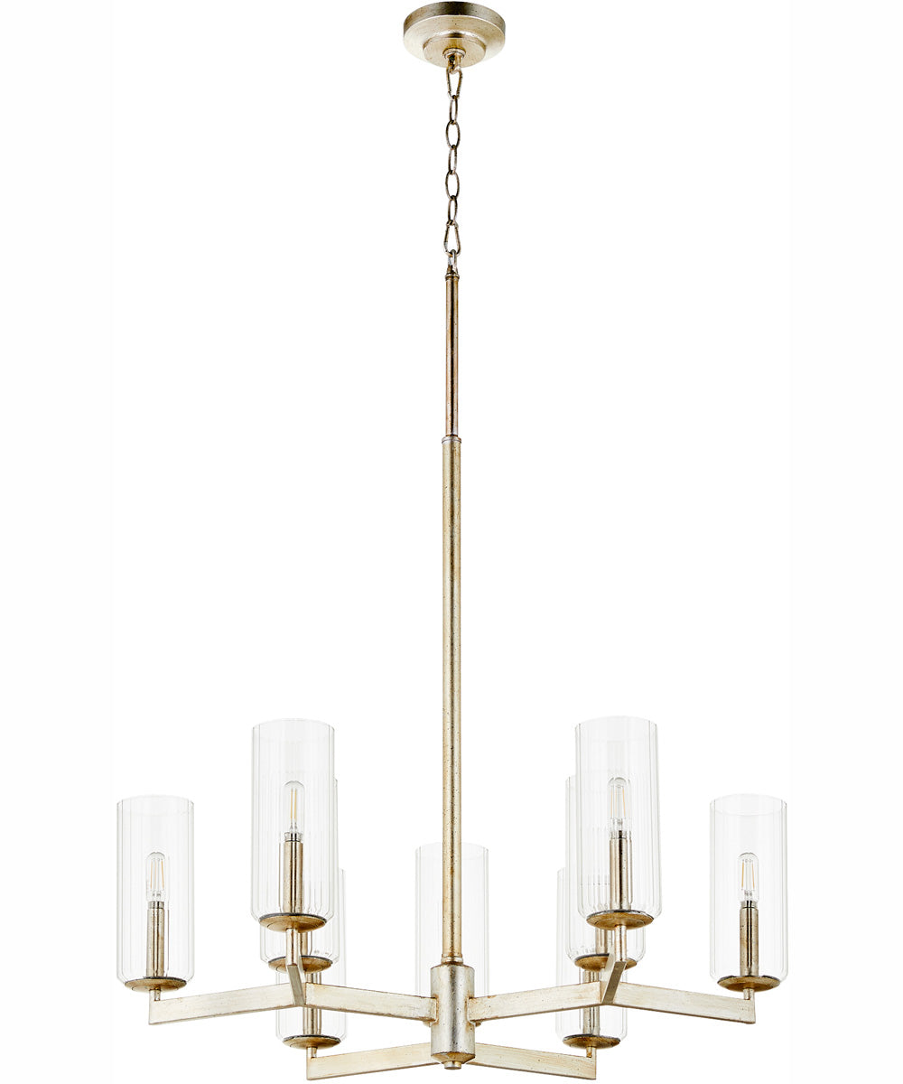 Merrick 9-light Chandelier Aged Silver Leaf