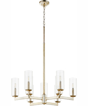 Merrick 9-light Chandelier Aged Silver Leaf