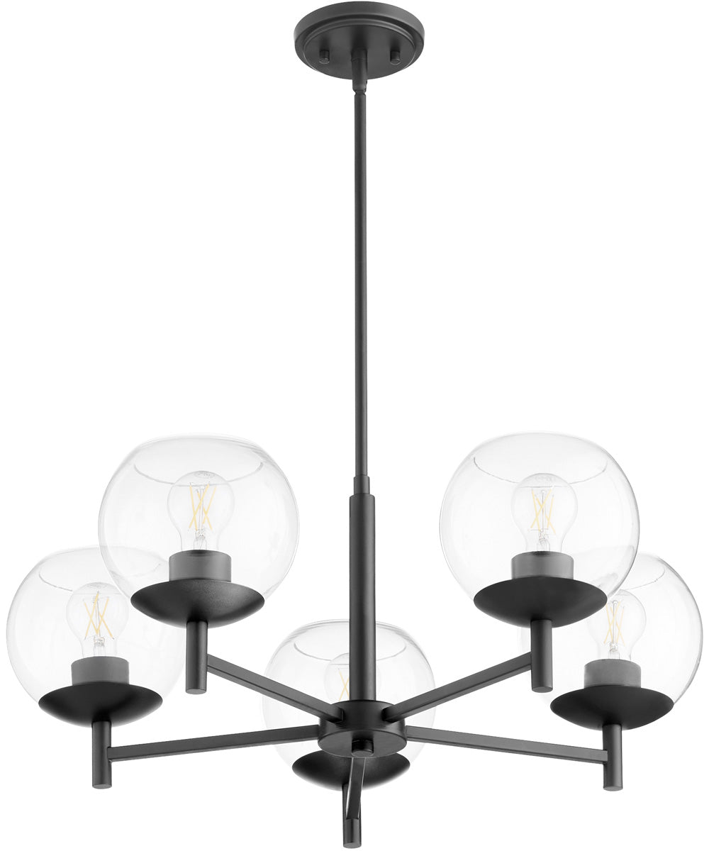 Lyon 5-light Chandelier Matte Black