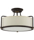 Calvary Large 3-light Semi Flush Mount Western Bronze