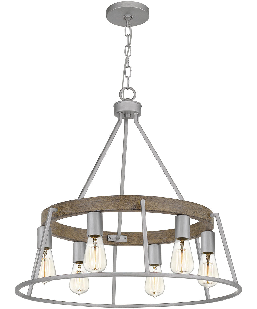 Brockton 6-light Chandelier Brushed Silver