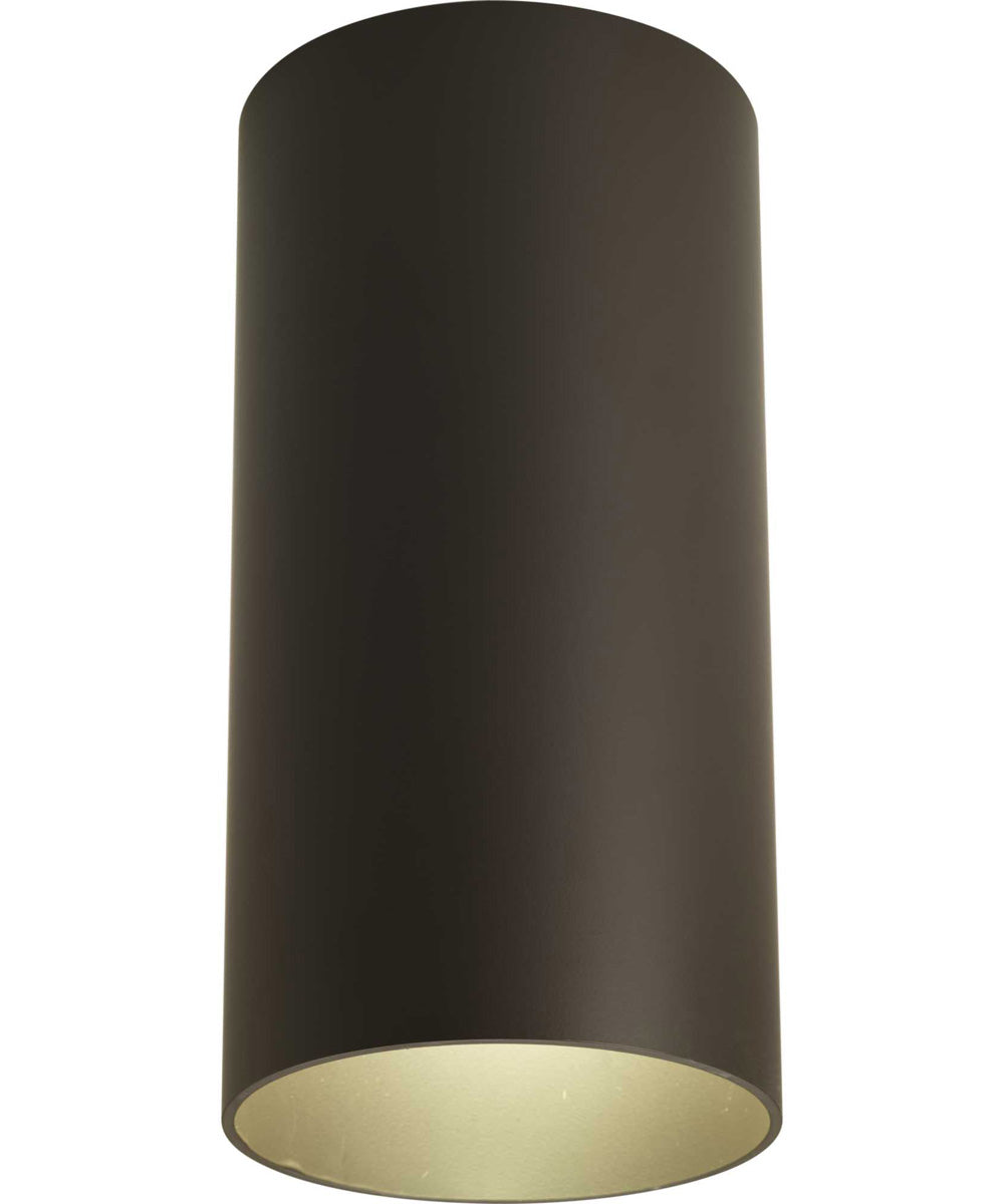 6" LED Outdoor Flush Mount Cylinder Antique Bronze