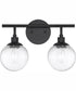 Que 2-Light Vanity Flat Black