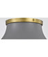 Lafayette 3-Light Close-to-Ceiling Matte Gray