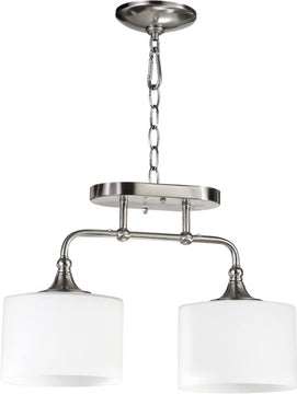 18"w Rockwood 2-Light Semi-Flush Satin Nickel