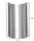Alumilux Diverge 5"H 2-Light LED Outdoor Wall Sconce Light Fixture Satin Aluminum Finish by ET2