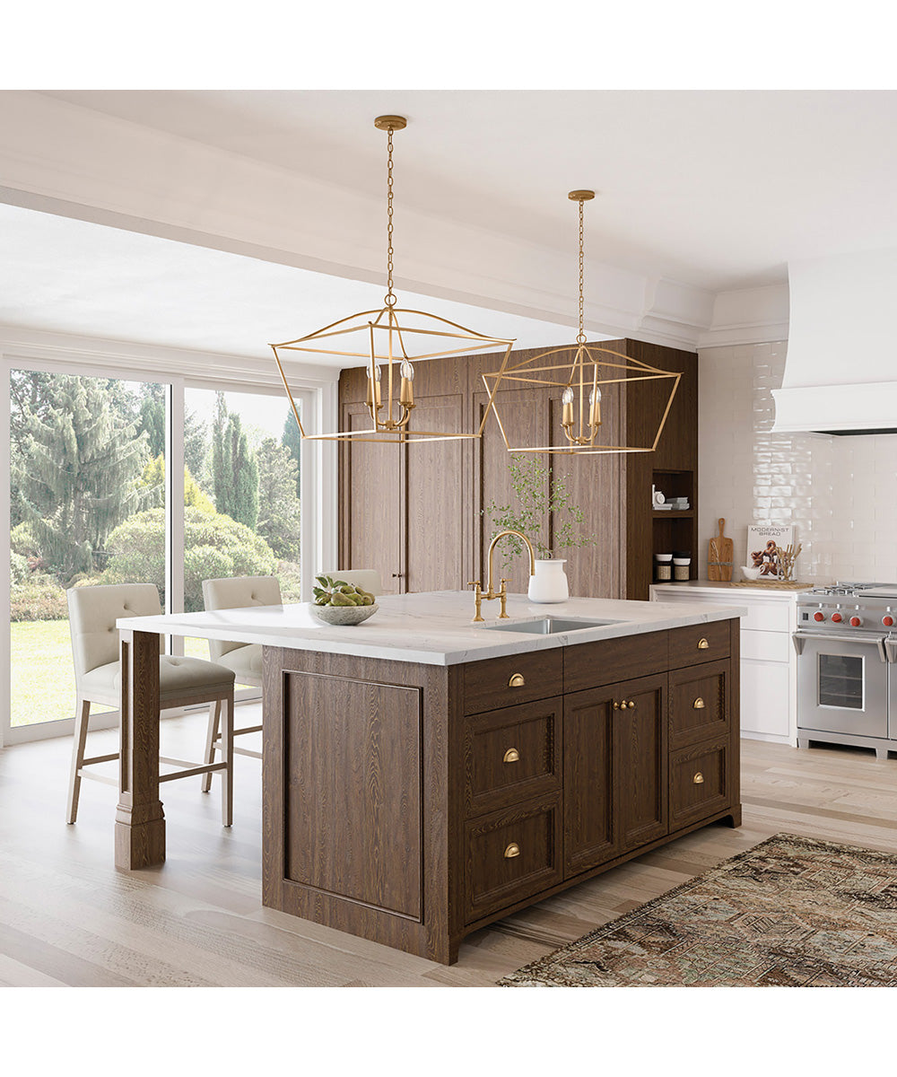 Grady 4-Light Pendant Matte Brass