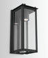 Hunt 1-Light Outdoor Wall Mount Rain or Shine - Black with Clear Glass