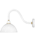 1-Light Medium Gooseneck Outdoor Barn Light in Gloss White