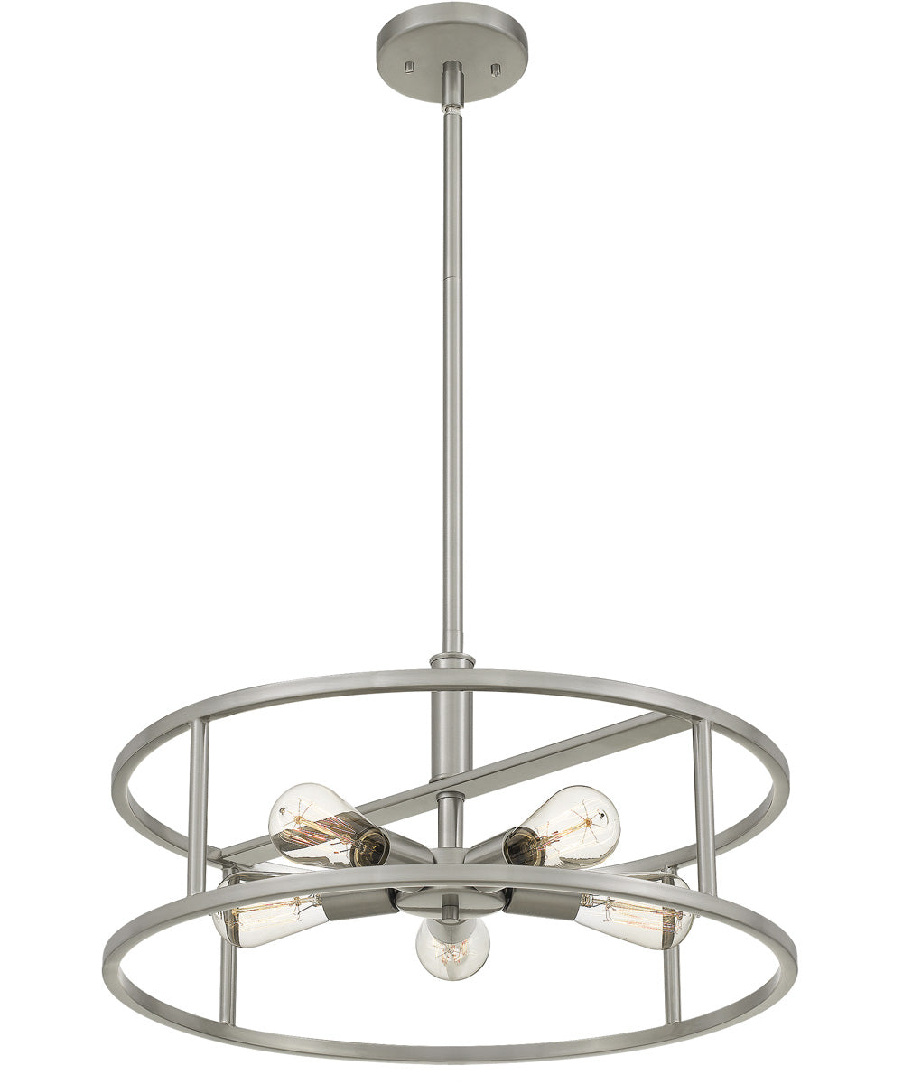 New Harbor 5-light Pendant Brushed Nickel