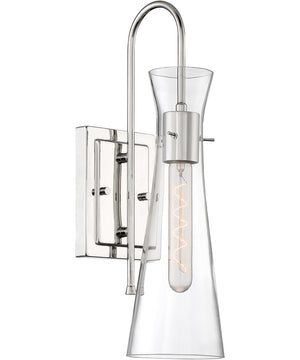 5"W Bahari 1-Light Vanity & Wall Polished Nickel