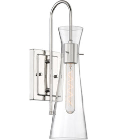 5"W Bahari 1-Light Vanity & Wall Polished Nickel