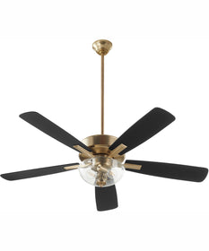 52" Ovation 2-light LED Ceiling Fan Aged Brass