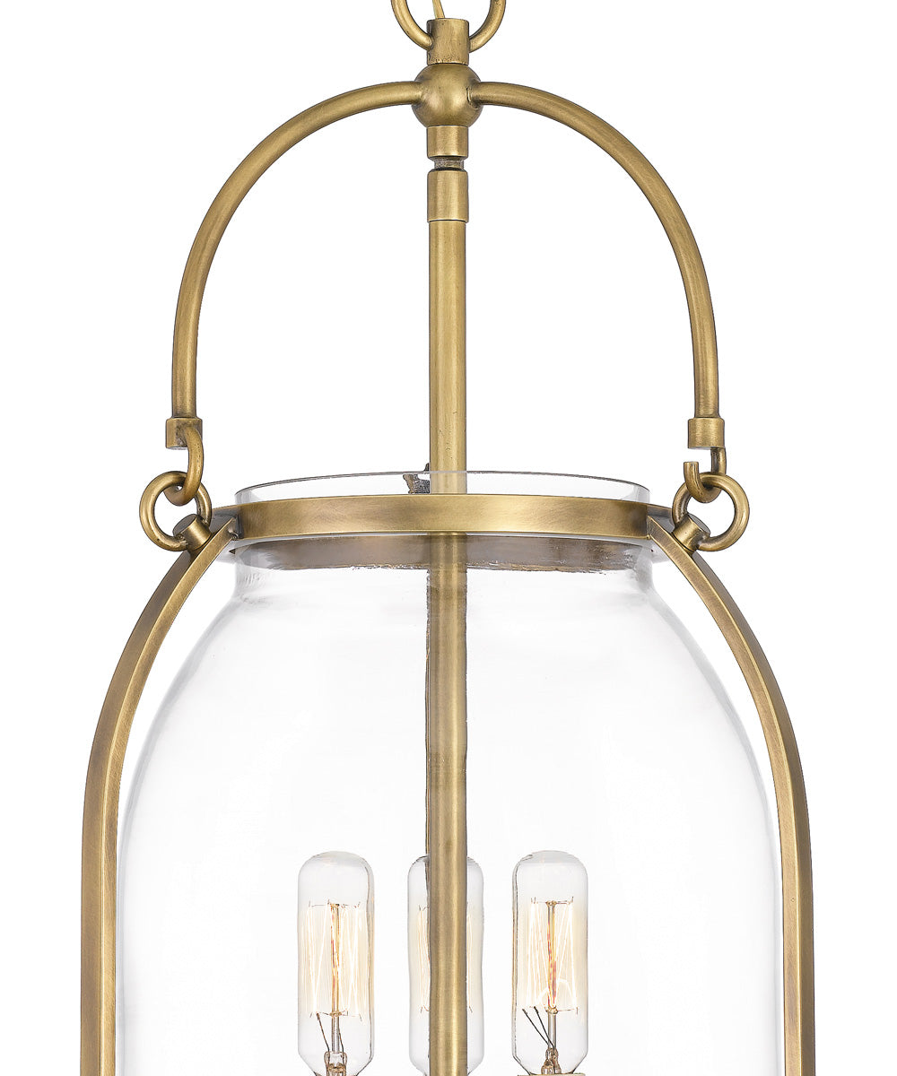 Colonel Small 3-light Mini Pendant Weathered Brass