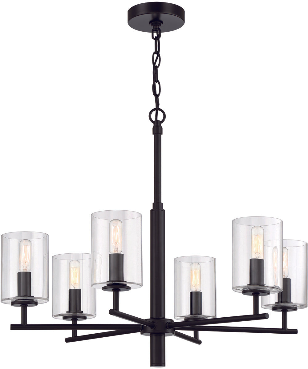Hailie 6-Light Chandelier Flat Black