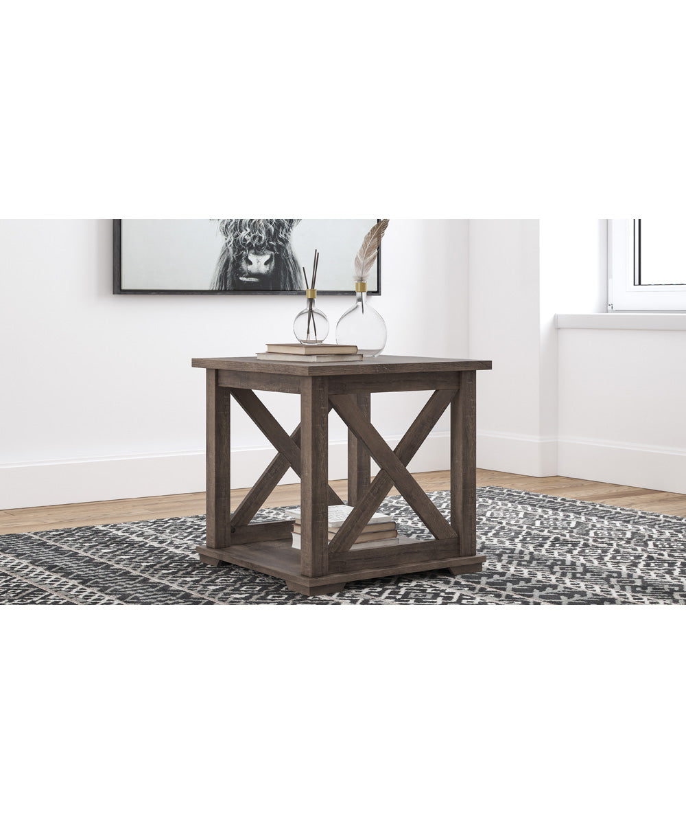 22"H Arlenbry Square End Table Gray