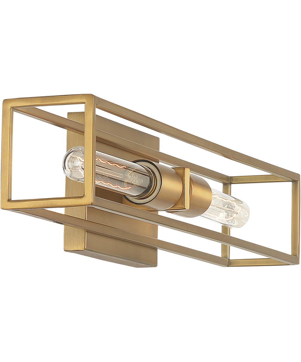 Leighton Medium 2-light Bath Light Weathered Brass