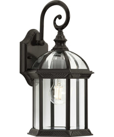 Dillard 1-Light Traditional Clear Glass Outdoor Wall Lantern Antique Bronze