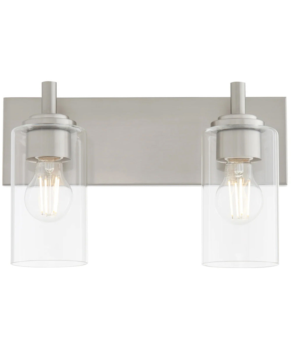 Fallstaff 2-light Bath Vanity Light Satin Nickel