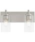 Fallstaff 2-light Bath Vanity Light Satin Nickel