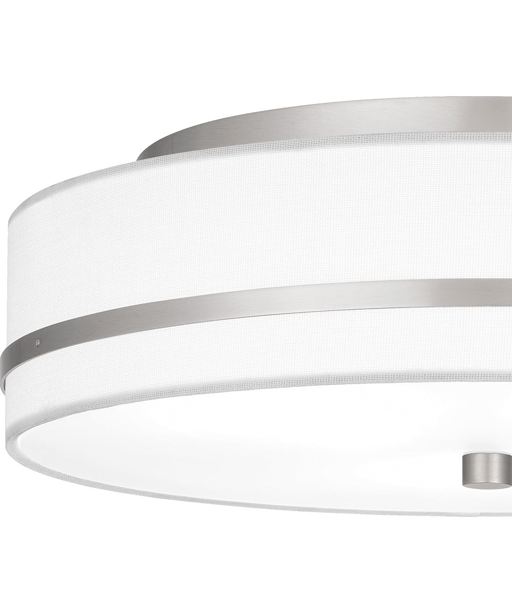 Quoizel Flush Mount Medium 3-light Flush Mount Brushed Nickel