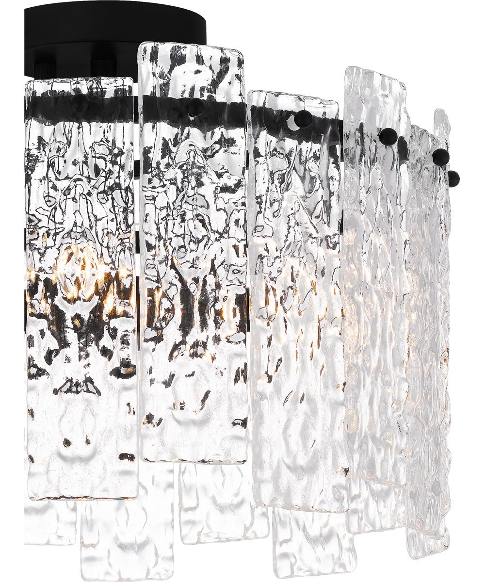 Caspian Large 4-light Semi Flush Mount Matte Black