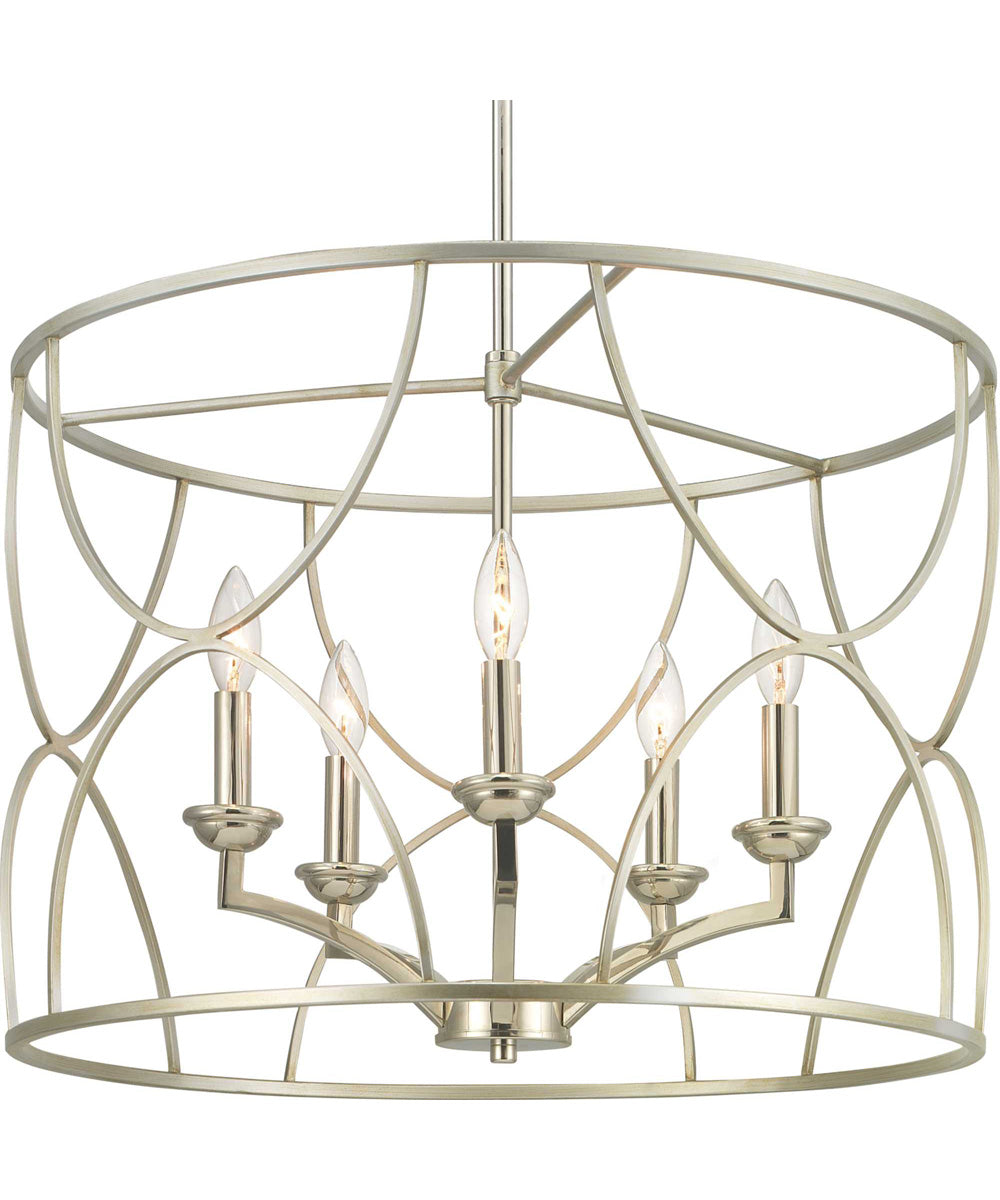 Landree 5-Light Luxe Chandelier Light Silver Ridge