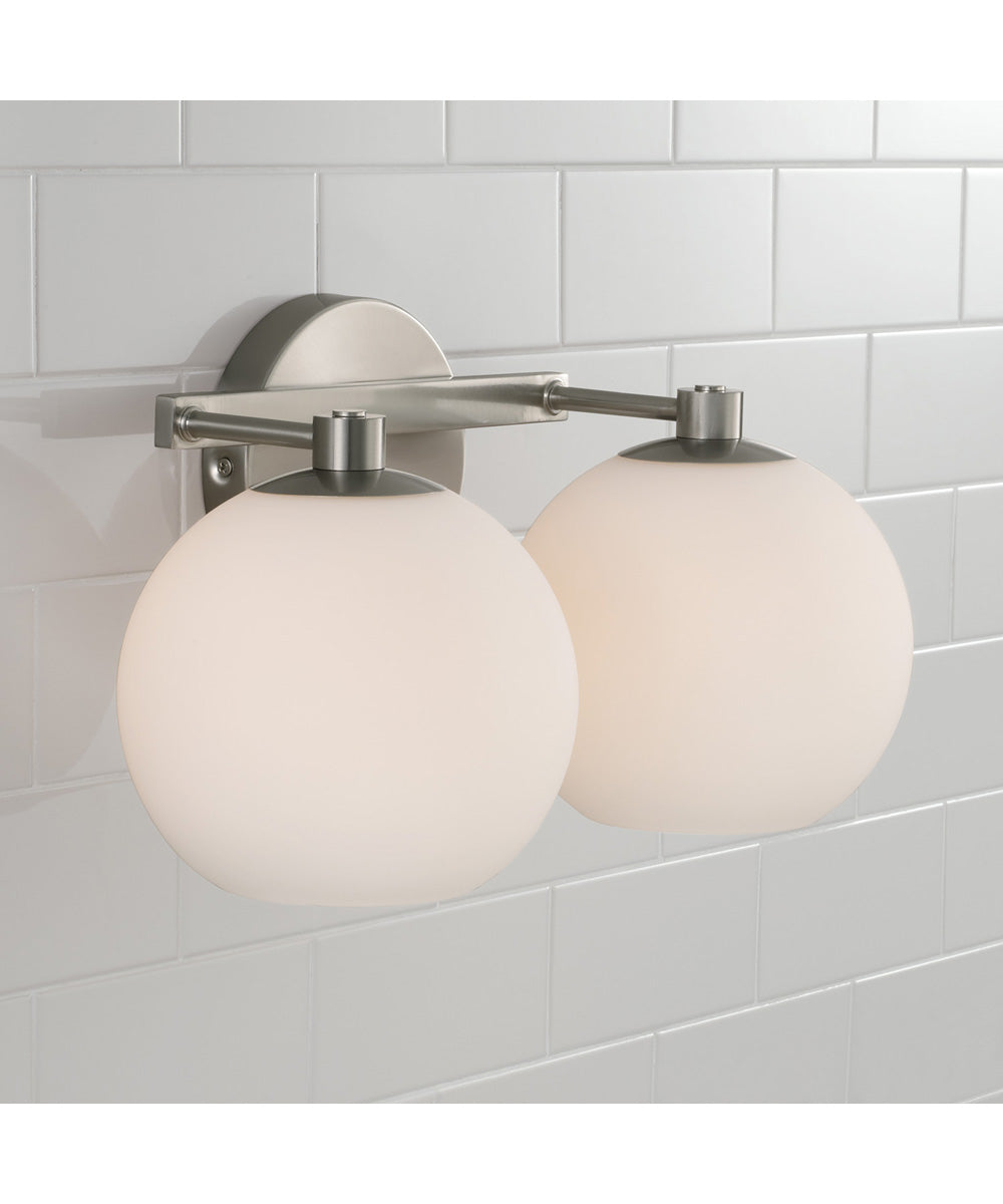 Ansley 2-Light Vanity Brushed Nickel