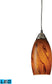 5"W Galaxy 1-Light LED Pendant Brown/Satin Nickel