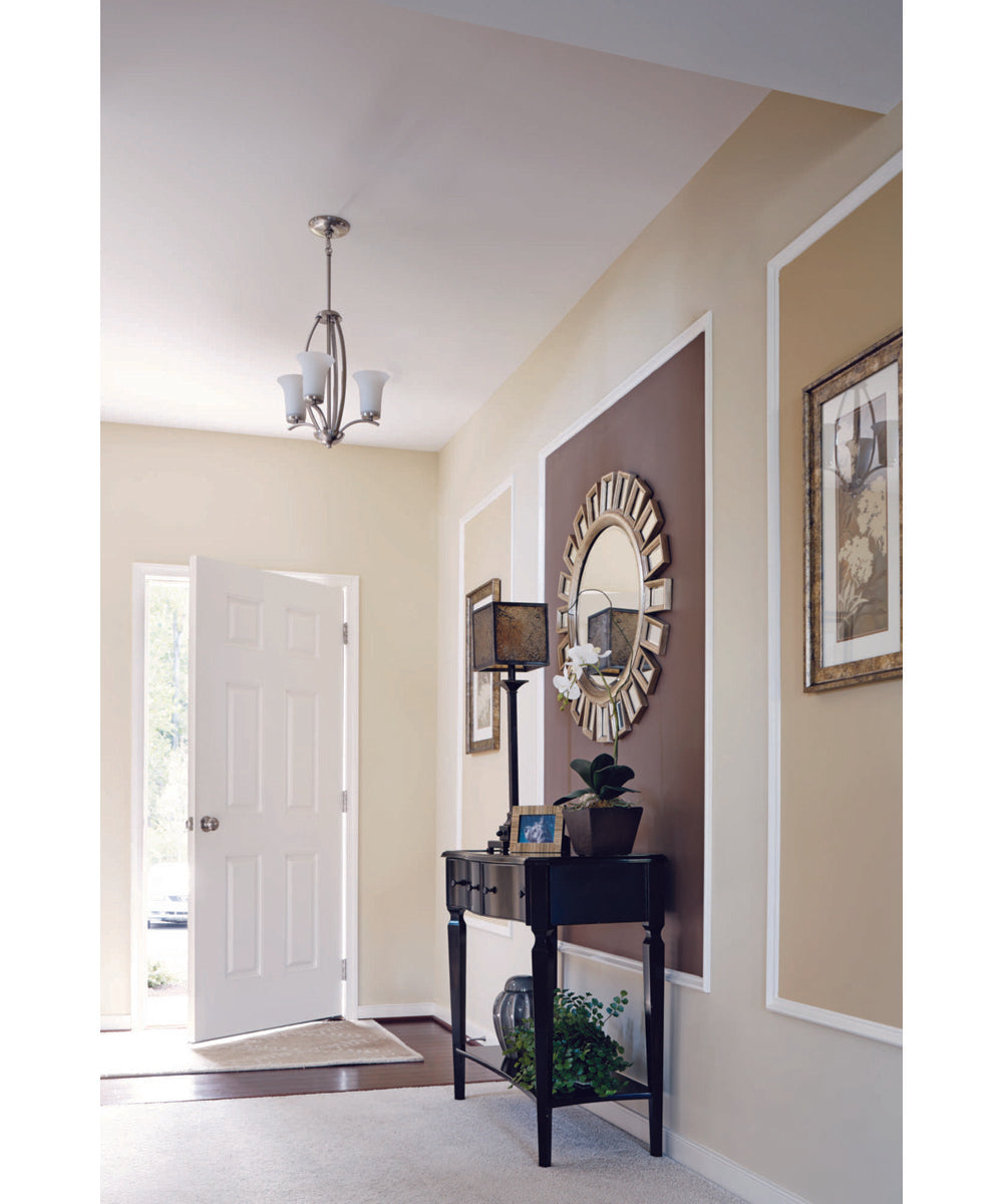 Joy 3-Light Foyer Chandelier Brushed Nickel