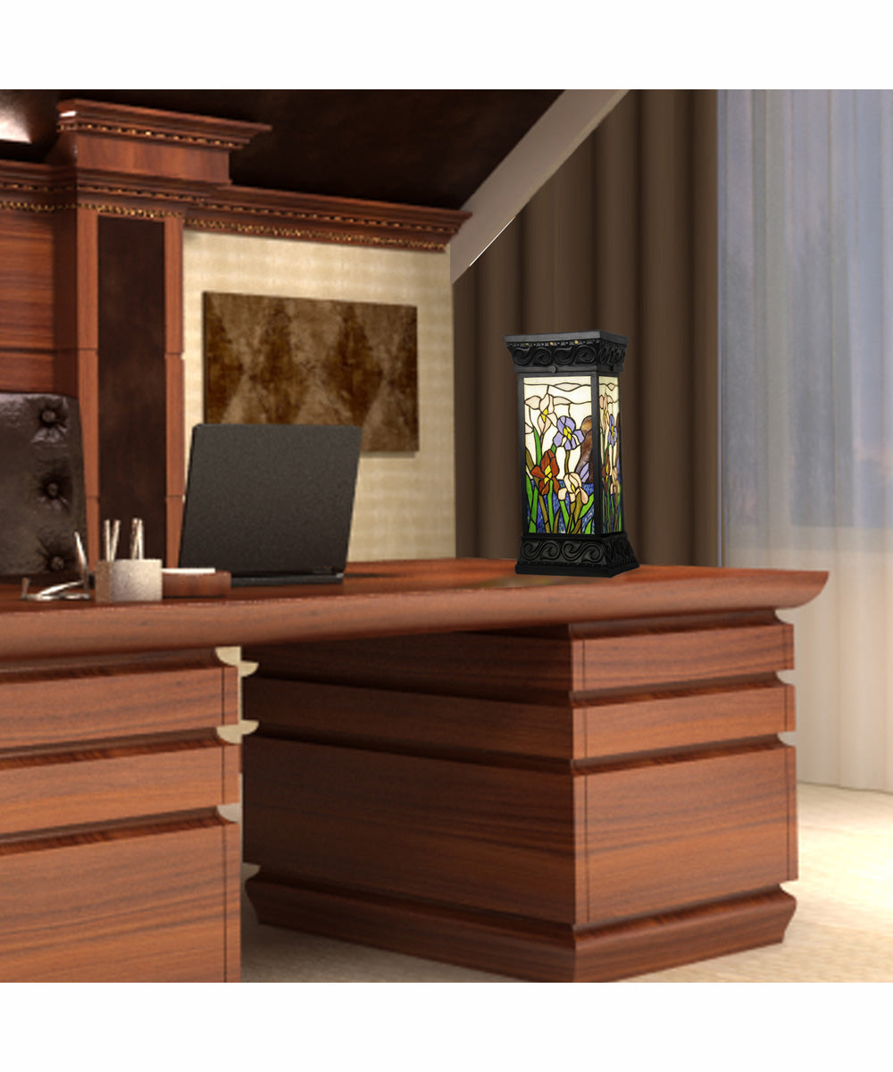 Iris Column Tiffany Accent Lamp