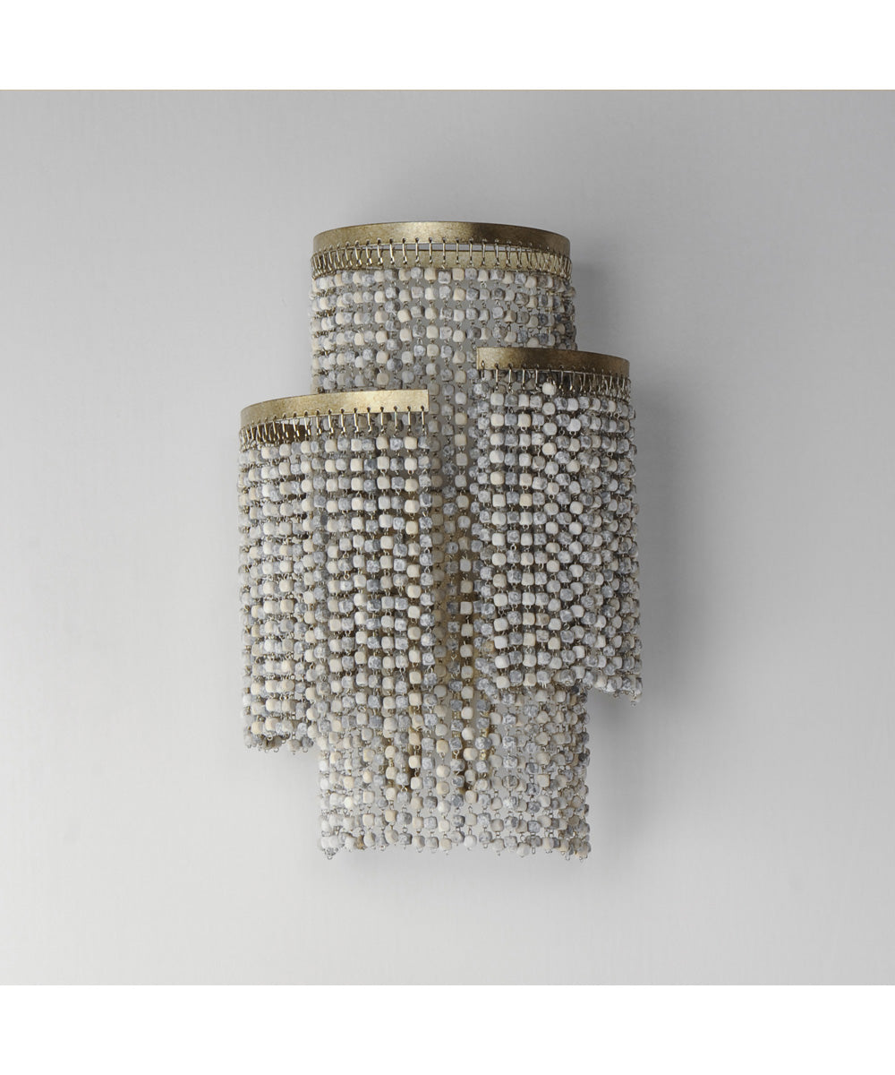 Fontaine 2-Light Wall Sconce Golden Silver