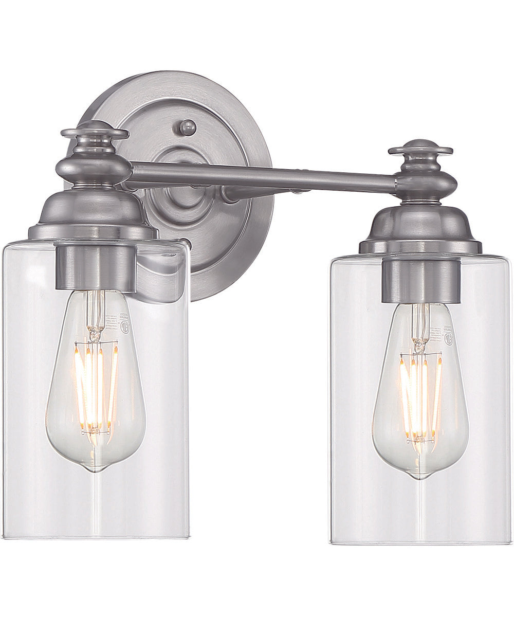 Dardyn 2-Light Vanity Brushed Polished Nickel