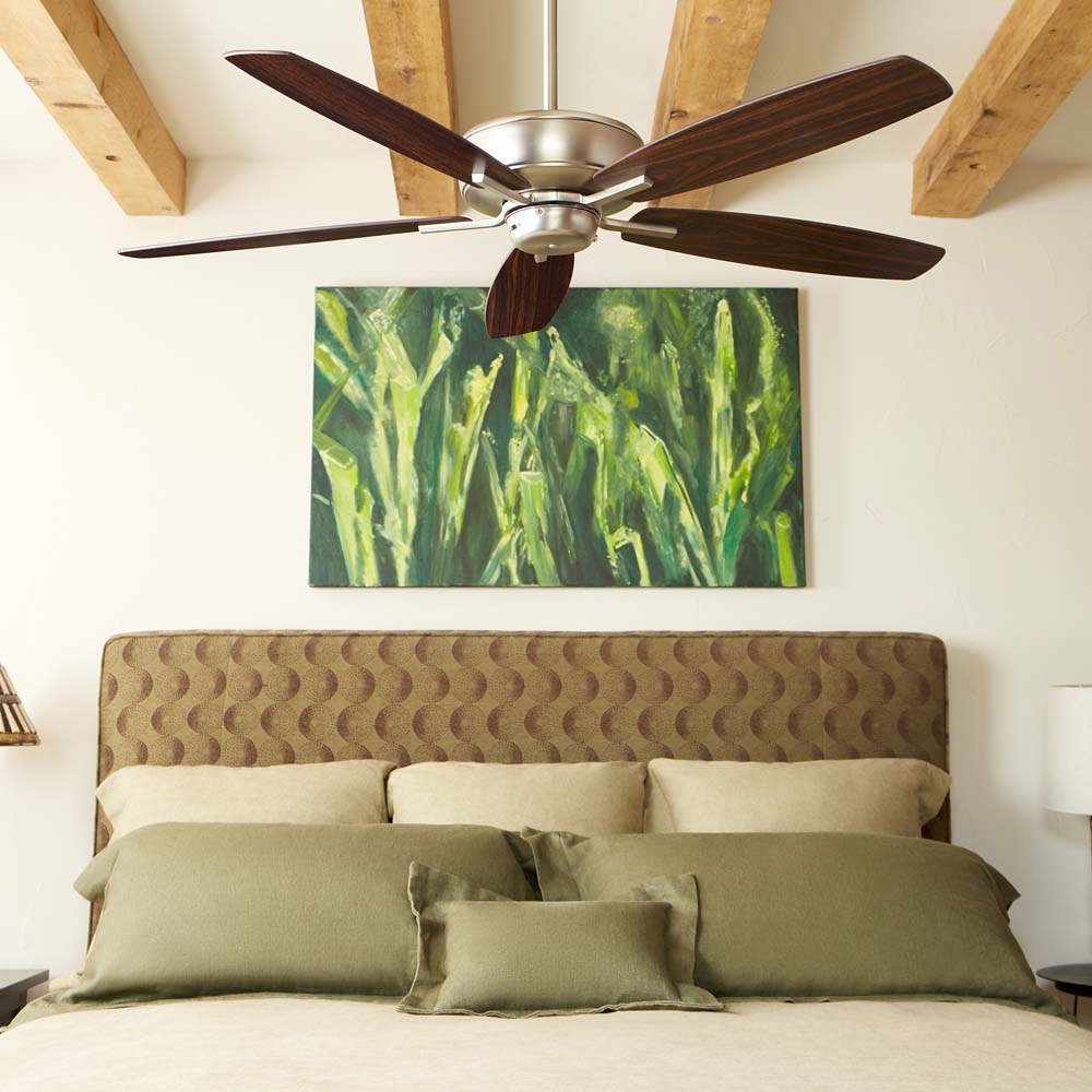 52"W Breeze Ceiling Fan Satin Nickel