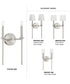Elara 2-Light New Traditional Wall Light Brushed Nickel