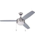 52" Phaze Energy Star 3 Blade 2-Light Ceiling Fan Brushed Polished Nickel