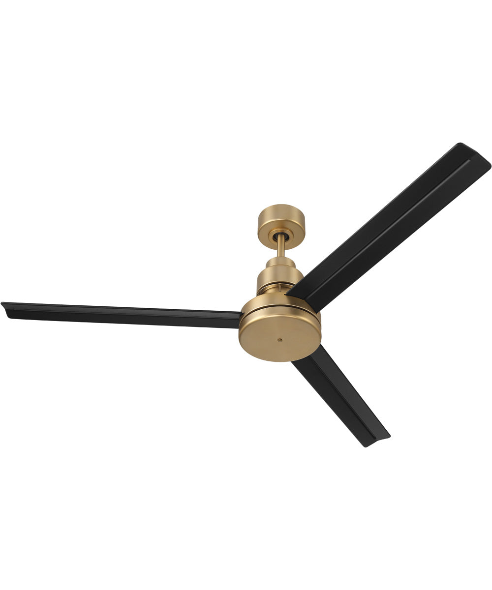 Mondo 54" Ceiling Fan (Blades Included) Satin Brass/Flat Black
