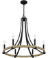 Colombes 6-light Chandelier Grey Ash